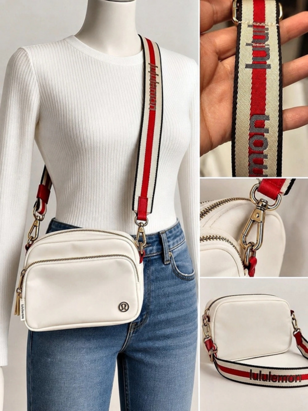 lululemon Crossbody Camera Bag 2L *Logo White